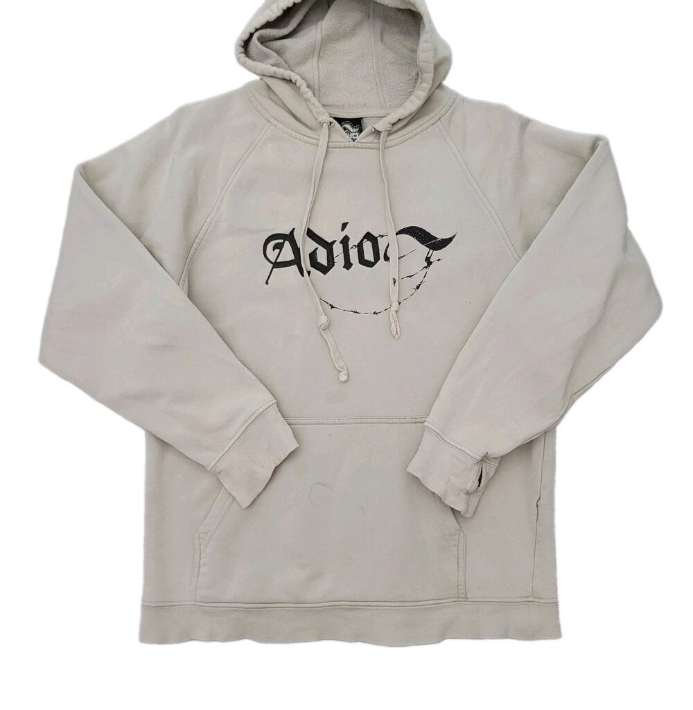 VTG Adio skate hoodie logo Y2K pullover Skate Thumb Hole Small